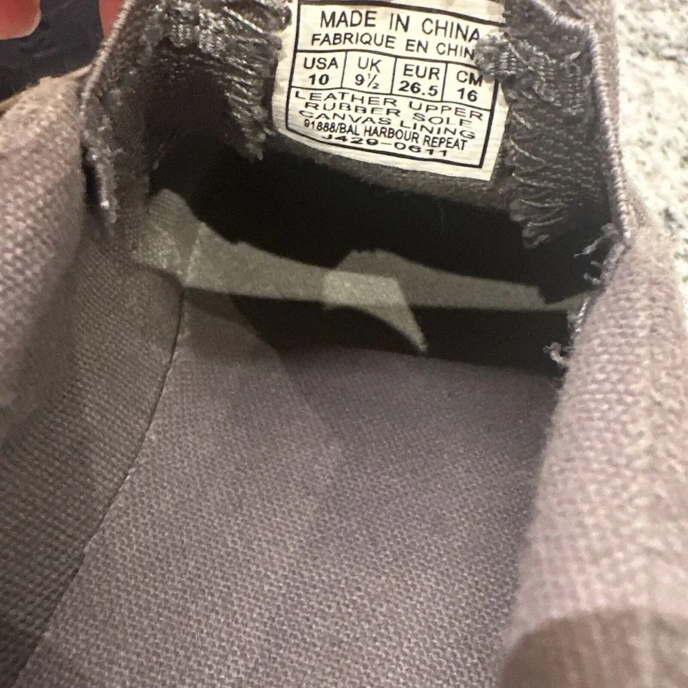 Ralph Lauren Bal Harbour Repeat Slip-On Sneaker, GREY/Navy, Toddler 10/26.5 Boat